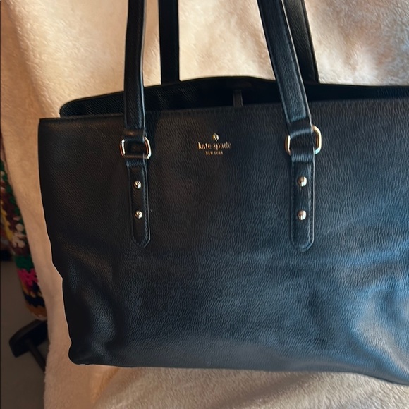Kate Spade Black Leather Tote Bag - Picture 10 of 16
